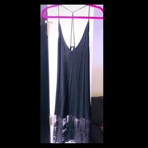Black slip dress